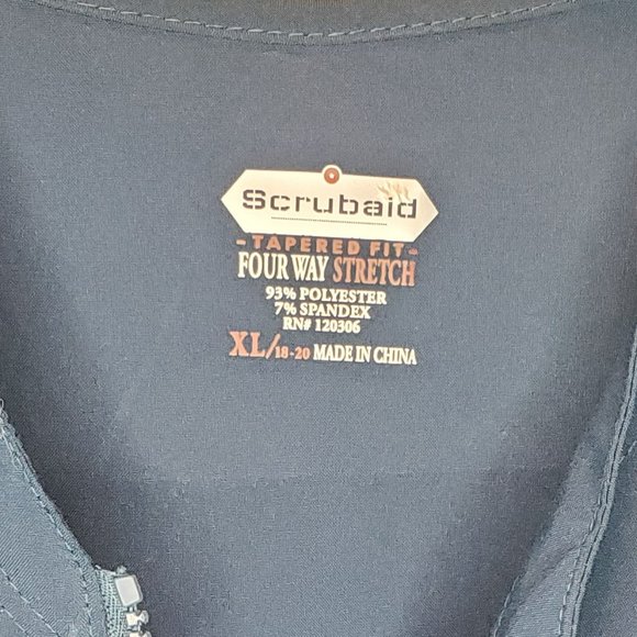 Scrubaid Tops Womens Scrubaid Teal Blue Vneck Scrub 2 Pockets